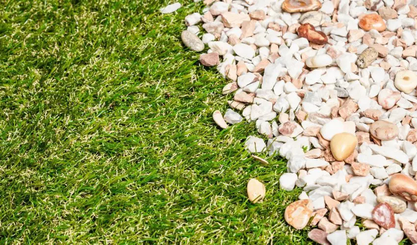 pebbles-on-lawn